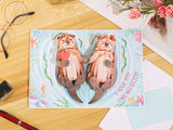 Otter Half Pop Up Card